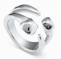 Uno de 50 - Nail Head, Silver Plated Ring ANI0775MTL00018