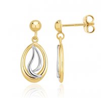 Guest and Philips - Yellow Gold Stud Drop Earrings 10-16-164
