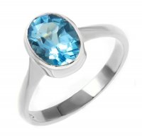 Guest and Philips - Blue Topaz Set, White Gold - 9ct Ring 206-50BW