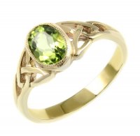 Guest and Philips - Celtic, Peridot Set, Yellow Gold - 9ct Ring 373-87