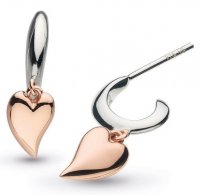 Kit Heath - Kiss Mini Hearts Sterling Silver Earrings 60BKRG
