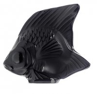 Lalique - Fish, Glass/Crystal Black Ornament 3002100