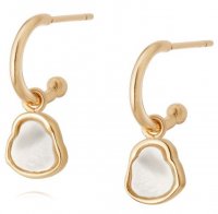 DAISY - Mother Of Pearl Set, Yellow Gold Plated - DROP EARRINGS SE04-GP