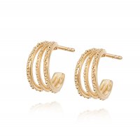 Daisy - Yellow Gold Plated Amanda Huggie Hoop Earrings HUG10-GP