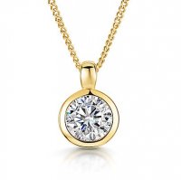 Jools - Cubic Zirconias Set, Yellow Gold Plated - Necklace HBN3013-YG