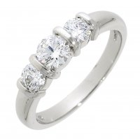 Guest and Philips - Diamond Set, Platinum - 3 Stone Ring 13900F5
