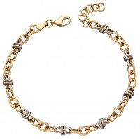 Gecko - 9ct, Yellow and White Gold Bracelet GB468