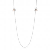 Claudia Bradby - Essential, Pearl and Crystal Set, Sterling Silver Necklace, Size 100cm