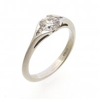 Guest and Philips - 0.63ct. Diamond Set, Platinum Ring
