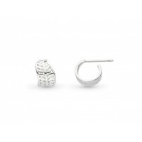 Kit Heath - St Blossom Eden, Sterling Silver Mini Wrapped Leaf Stud 40248HP027 40248HP027