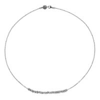 Dower and Hall - Nugget, Sterling Silver Row Necklace - NP235-S-18