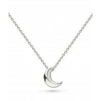 Kit Heath - Cubic Zirconia Set, Sterling Silver - Rhodium Plated - Miniature Sparkle Mini Moon Necklace, Size 17" 90035CZ027