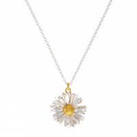 Alex Monroe - Daisy, Silver And Gold Plate Big Daisy Necklace DBN7-MIX