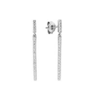 Waterford - C/Z Set, Silver Line Drop Earrings