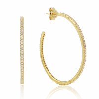 Waterford - Crystal Set, Gold Plated Hooped Earrings