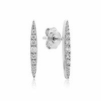 Waterford - CZ Set, Sterling Silver - - pointed Earrings