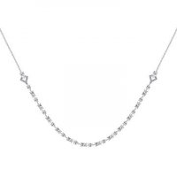 Carat London - Stone Set, Sterling Silver Necklace, Size 60cm