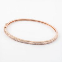 Virtue - Sterling Silver, Rose Gold Plated Bangle