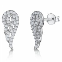 Jools - Angel, Cubic Zirconia Set, Sterling Silver -Stud, Earrings - KPE2127