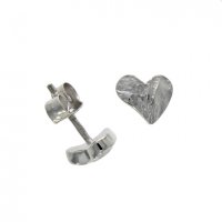 Guest and Philips - White Gold 9ct Heart Earrings