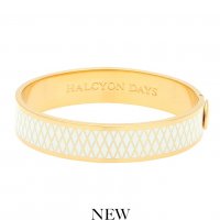 Halcyon Days - Parterre, Enamel 13mm Hinged Bangle HBPAR0513G