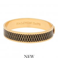 Halcyon Days - Parterre, Enamel 13mm Hinged Bangle HBPAR0213G HBPAR0213G