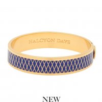 Halcyon Days - Parterre, Enamel 13mm Hinged Bangle