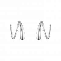 Georg Jensen - Mercy, Sterling Silver Swirl Earrings 10015148