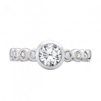 Dower and Hall - Dotty Twinkle, White Topaz Set, Sterling Silver - - Ring