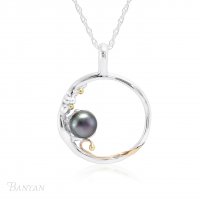Banyan - Pearl Set, Sterling Silver - Oval Pendant