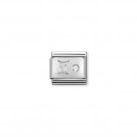 Nomination - Composable Classic Zodiac Stainless Steel, Cubic Zirconia and 925 Silver (03, Gemini)