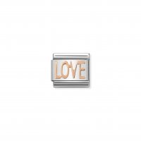 Nomination - Composable Classic Writings Steel and 375 Silver (01, Love)