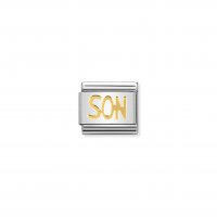 Nomination - Composable Classic Writings in Stainless Steel With 18ct. Gold (26, Son)