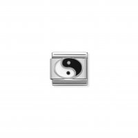 Nomination - Composable Classic Symbols in Stainless Steel, Enamel and Silver 925 (14, Ying Yang)
