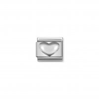 Nomination - Composable Classic Symbols in Stainless Steel and Sterling Silver (01, Heart)