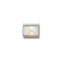 Nomination - Composable Classic Sports in Stainless Steel With Enamel and 18ct. Gold (37, Gymnast)