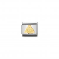 Nomination - Composable Classic Religious in Stainless Steel and 18ct. Gold (06, Buddha)