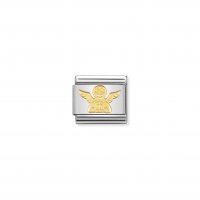 Nomination - Composable Classic Religious in Stainless Steel and 18ct. Gold (04, Angel)