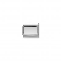 Nomination - Composable Classic Plates Steel and Silver 925 (LO) (01, Plain)
