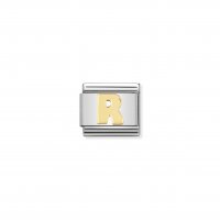 Nomination - Composable Classic Letters in Stainless Steel With 18ct. Gold (18, R)