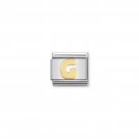 Nomination - Composable Classic Letters in Stainless Steel With 18ct. Gold (07, G)