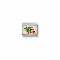 Nomination - Composable Classic Fruits in Stainless Steel With Enamel and 18ct. Gold (11, StrawBerry)