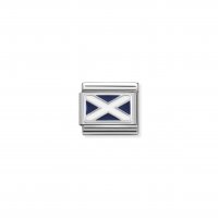 Nomination - Composable Classic Flags in Stainless Steel, Enamel, Sterling Silver (01, Scotland)