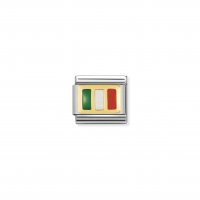 Nomination - Composable Classic EuRope Flag in Stainless Steel With Enamel and 18ct. Gold (10, Ireland)