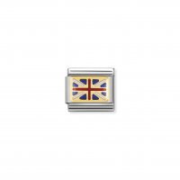 Nomination - Composable Classic EuRope Flag in Stainless Steel With Enamel and 18ct. Gold (06, Great Britain)