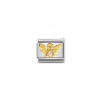 Nomination - Composable Classic Daily Life in Stainless Steel With 18ct. Gold and Cubic Zirconia (23, Angel)