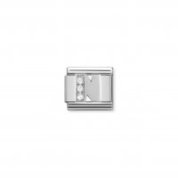 Nomination - Composable Classic Alphabet Stainless Steel, Cubic Zirconia and 925 Silver (14, N)