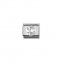 Nomination - Composable Classic Alphabet Stainless Steel, Cubic Zirconia and 925 Silver (03, C)