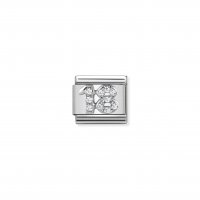 Nomination - Composable CL Symbols Steel, Cubic Zirconia and Silver 925 (18, 18)