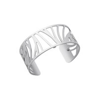 Les Georgettes Paris - Brass With Silver Plating Shiny Pattern Cuff, Size 25mm 70274441600000